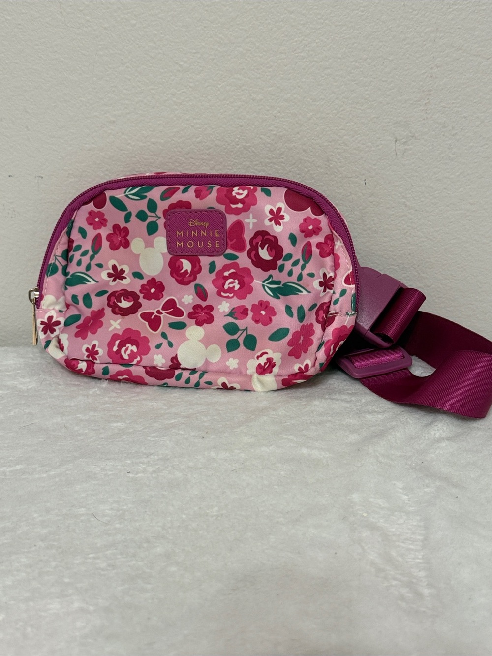 Disney’s Minnie Mouse Pink Floral Crossbody Belt Bag